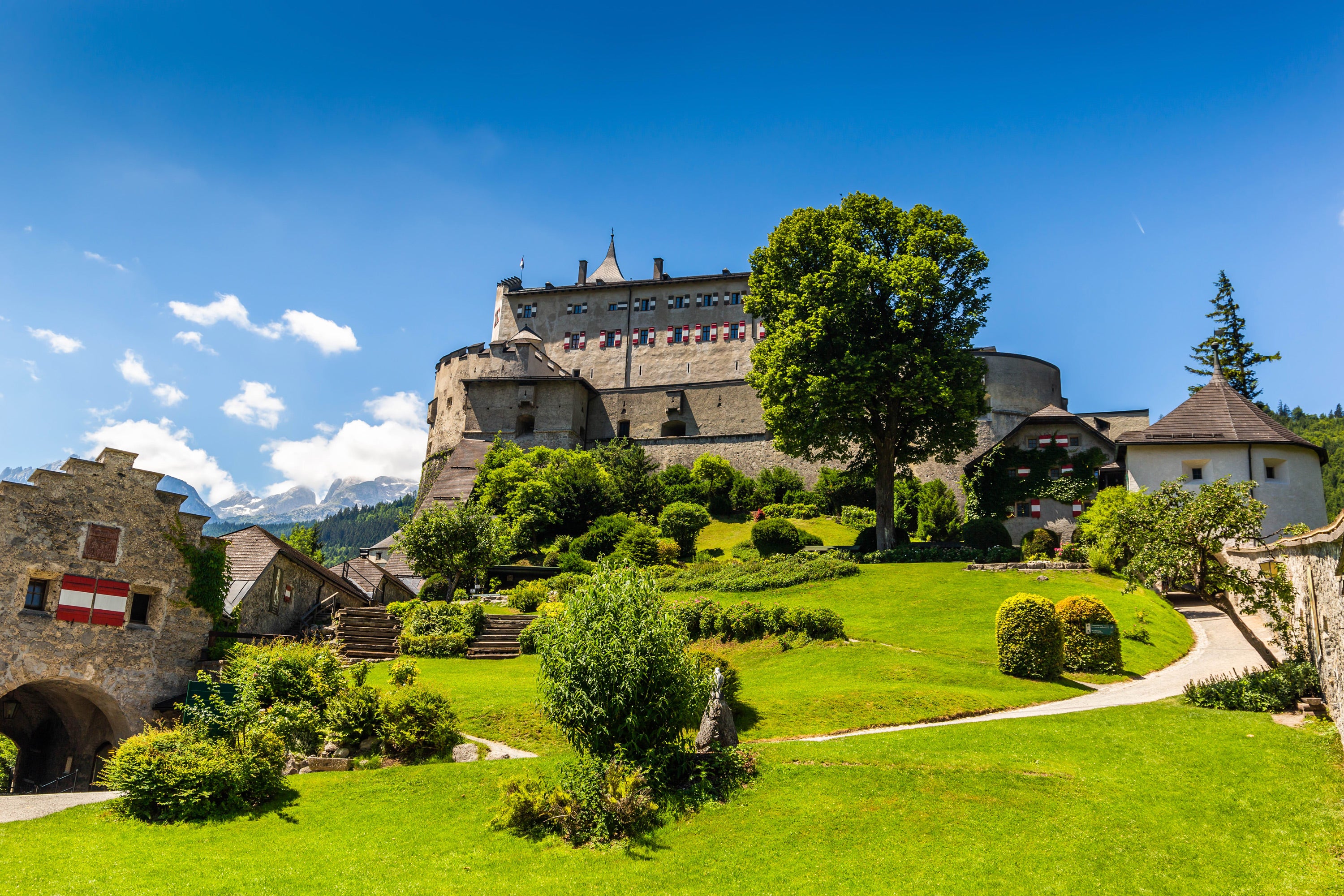 Burg Hohenwerfen in Österreich, historischer Drehort des Films The Sound of Music.